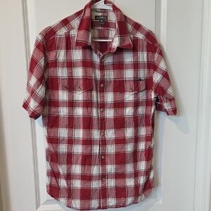 Eddie Bauer Red and White Checkered Shirt
